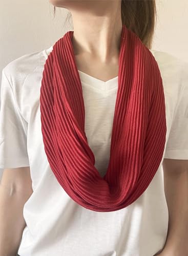 stylesilove Women Crinkle Pleated Square Scarf Solid Color Neckerchief Soft Bandana Small Shawl Neck Wraps for All Season3