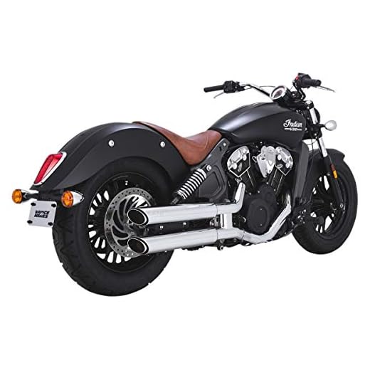 Vance & Hines Twin Slash 3&Prime, Round Slip Ons Chrome 18623