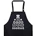 EXPRESS-STICKEREI Lustige Kochschürze für Männer: MR Good Looking is Cooking - verstellbare Schürze für Herren/Ehemann Grillschürze Grill-Meister - bestickte Küchen-Schürze - Geschenk Meisterkoch