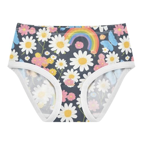 Wusikd Daisies Rainbows Girls' Underwear Cotton Butterflies Girls Briefs Soft Toddler Underwear 2T - Main Image