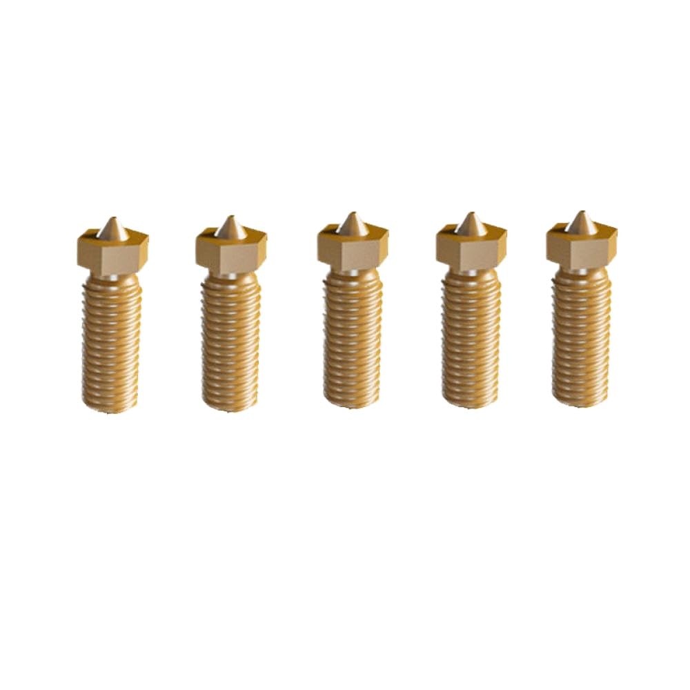 Confezione da 5 Ugelli Hotend in Ottone a Doppio Foro 0.4mm 0.5mm 0.8mm Compatibili con Stampante 3D FLSUN V400(0.4mm)