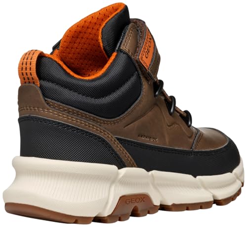 Image of Geox J Flexyper Plus Boy Ankle BootKids, Brown Cotto Black, 8 US