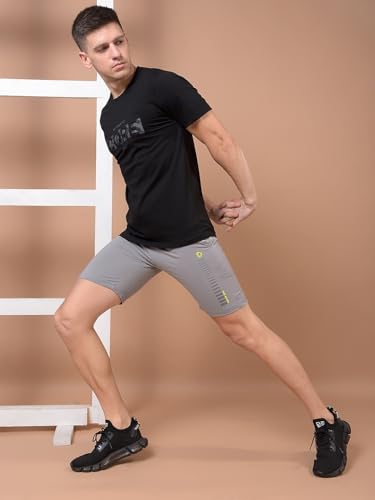 Image of Dollar Cotton Rich Fabric Solid Men's Shorts | Ribbed Waistband with Drawcord | Fashionable Print with Logo Branding | Side Pockets with Zip on one Side | Wide Array of Attractive Colours
