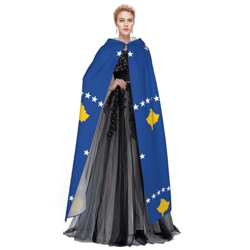Cape médiévale Kosovo à grande capuche ample pour costume unisexe