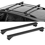 sharan relingi chrom Tragrohr-Länge: 128 cm Dachträger Alu aerodynamisch schwarz für VW Sharan - mit offener Reling, Baujahr 10/2010-07/2020