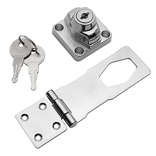 Augiimor 4 Inch Keyed Hasp Locks, Silver, 2PCS by Augiimor - Image 7