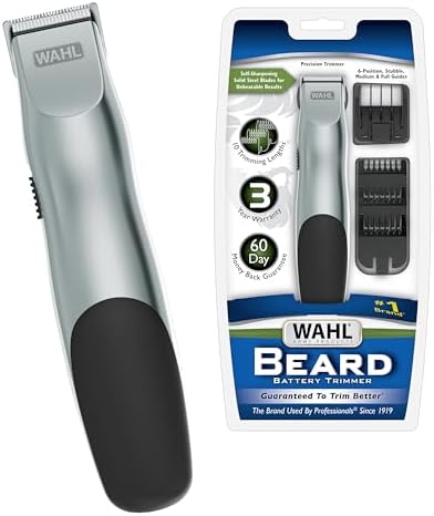 Wahl Groomsman Rechargeable Beard Trimmer kit for — side view showing full product dimensions