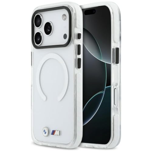 CG MOBILE BMW M IML Logo en métal résistant aux chocs compatible avec MagSafe pour iPhone 17 Pro (transparent)