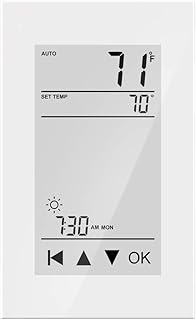 HEATIT ET-72 Digital Programmable Thermostat with Large LCD Display for Floor Heating Systems