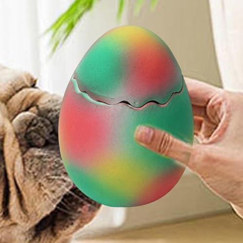 Dinosaurier-Ei-Spielzeug für Hunde, quietschendes Tierspielzeug, Kauspielzeug für Hunde, interaktives Intelligenzspielzeug, Dinosaurier-Ei-förmiges Hundespielzeug, Welpen-Beißspielzeug, für alle Hunde