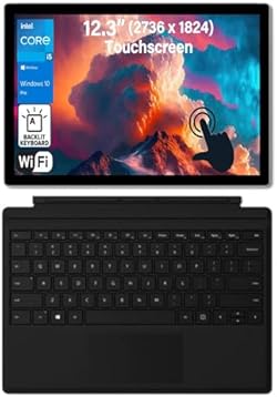Microsoft Surface Pro 4 Laptop Tablet, 12.3" (2736 x 1824) Touchscreen, Core i5-6300, 4GB RAM, 128GB SSD, Back