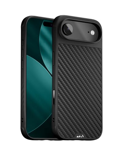 Image of Mous for iPhone Air Case, Compatible with MagSafe - Limitless - Protective Carbon Fibre Cover for iPhone Air - Shockproof, Full Camera Protection, Anti-Scratch Back, Black