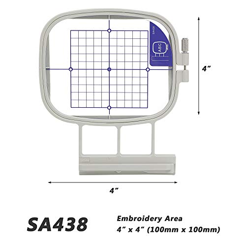 Image of Sew Tech Embroidery Hoops for Brother Innovis NQ1700E NQ1600E NQ1400E NQ3600D Dream Machine 2 VE2200 4000D 1500D V7 V5 VM5200 Stellaire XE1 Babylock Embroidery Machine Hoop (4x4-SA438)