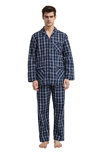 Pyjama à manches longues en coton hommes pour cocooning et nuits
