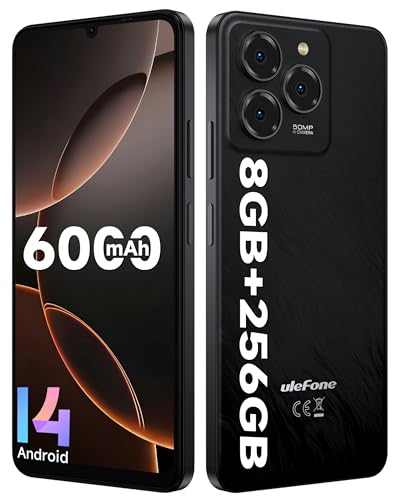 Ulefone Note 20 Pro Moviles Android 14, 8GB+256GB/SD 1TB, Cámara 50MP+8MP, Teléfono Móvil Libre 6000mAh Batería Octa Core Smartphone 6,75