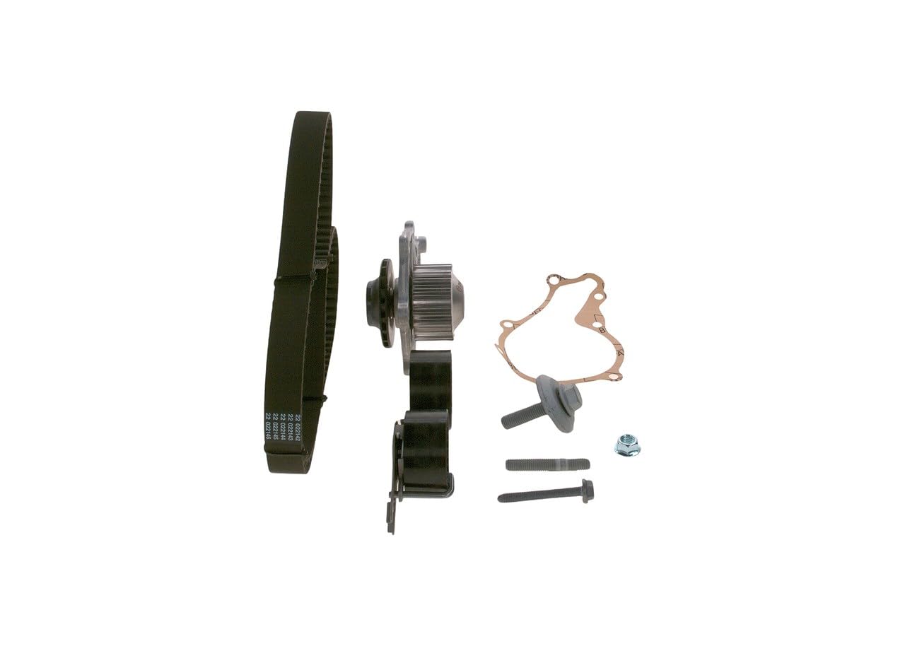 Bosch 1987946929 - Kit cinghia dentata con pompa acqua | Compatibile con: CITROËN C1, C2, C3 I, C3 II, C3 Pluriel, NEMO Großraumlimousine, NEMO Kasten/Großraumlimousine, XSARA