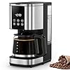 10 cup drip coffee maker 24 hour programmable coffee brewer touch screen coffee strength control reusable filter coffee pot energy saving auto shut off  urban country home decor