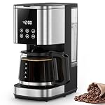10-Cup Drip Coffee Maker, 24-Hour Programmable Coffee Brewer, Touch Screen, Coffee Strength Control, Reusable Filter, Coffee Pot, Energy Saving Auto Shut Off 10 Cup Drip Coffee Maker 24 Hour Programmable Coffee Brewer Touch Screen Coffee Strength Control Reusable Filter Coffee Pot Energy Saving Auto Shut Off