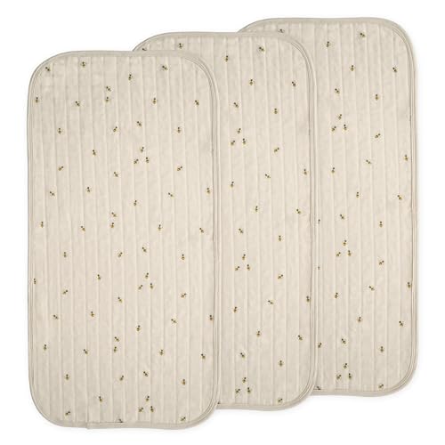 Image of mushie Water Repellent Changing Pad Liners | Made with Organic Cotton | Set of 3 (Bees Combo)
