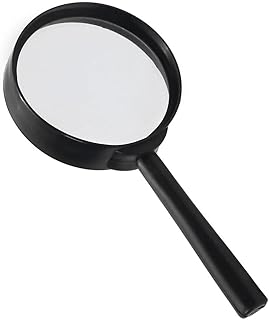 Magnifying Glass Reading Magnify 2X Magnifier Handheld Lens Jewelry Loupe Loop Inspection Coin Handheld Senior and Children Reading Outdoor Exploration Insect Observation Hobbies No Distortion