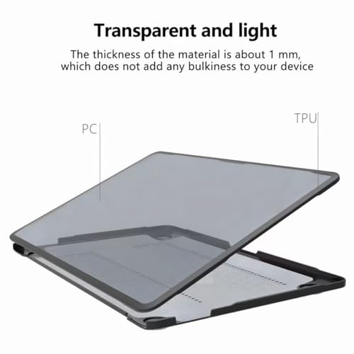 Carcasa rígida MacBook Air 13 con protector de policarbonato y TPU negro 5