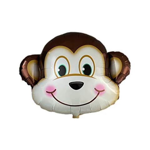 The Little Leisure Company MONKEY FACE balloon - 1 MONKEY Animal Face Balloon - Perfect for Birthdays and Birthday Parties - MONKEY Cover