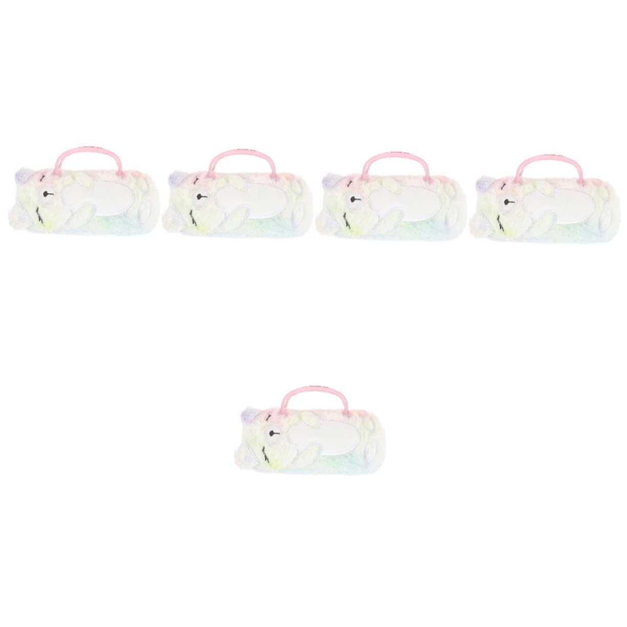 LIFKOME sujeta gafas puntada pegatinas decoración lindo estuche de lápices caja de lápices de pie portátil estuche de anteojos para estuche para gafas con asa Felpa
