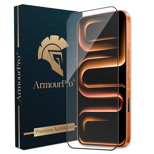 Image of ArmourPro Tempered Glass for Infinix Note 60 Pro - 9H Screen Protector with Black Border, Anti Scratch, Edge-to-Edge Coverage, HD Clarity, Smooth Touch, Case Friendly | Black