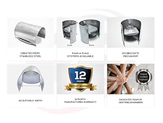 Rat Blockers for Drains | Anti-Rodent Stainless Steel Non Return Valve | Rust Resistant Sewer Rat Flap with Flexible Pipe Fitting | Heavy Duty Drain Pest Control 95mm - 105mm (Pack of 1)