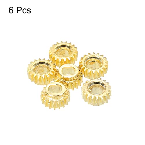 PATIKIL Classical Guitar String Tuning Pin Gear 3.6mm Flat Hole Gold Tone for Guitar Tuning Pack of 6 - Image 3