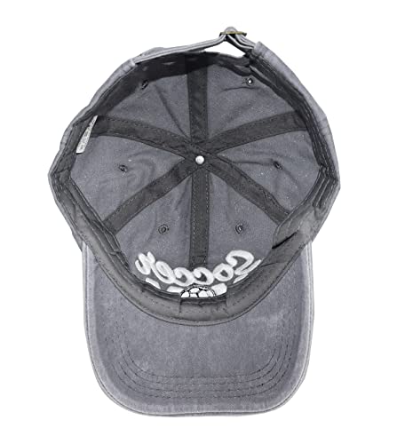 Image of Distressed Soccer Mom Baseball Cap for Women, Adjustable Washed Embroidered Sun Hat for Mama