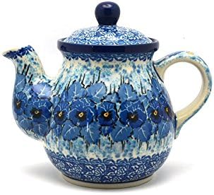 Polish Pottery Gooseneck Teapot - 20 oz. - Unikat Signature - U3639