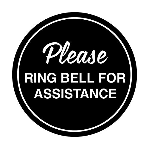 Please Ring Bell Sign Signs ByLITA Panneau Accueil Bureau Noir M