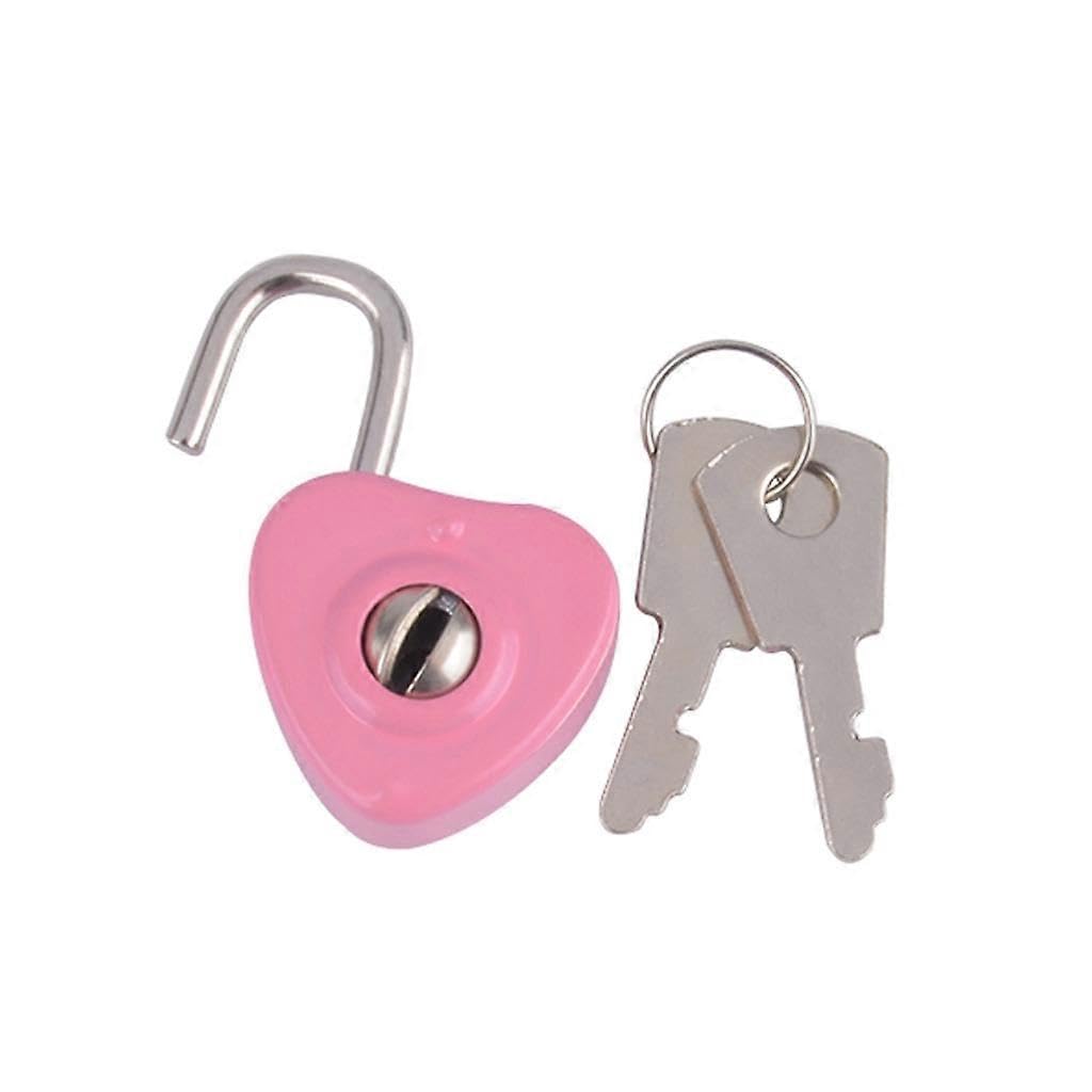 Joyhappst Image Color Cute Heart Shape Lock For W/For Key For Bag Suitcase Luggage Diary Book Jewelry