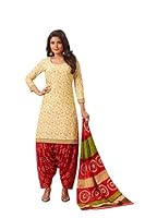 Miraan Cotton Printed Readymade Salwar Suit For Women (BHAIMANI1011XXXXXL, 5XL, Beige)