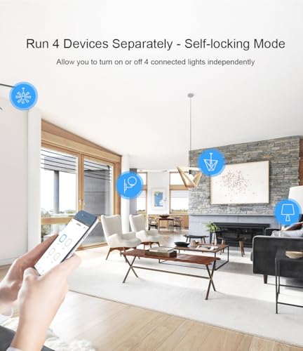 Sonoff Smart Switch SONOFF 4CHR3 con control independiente de 4 líneas 3