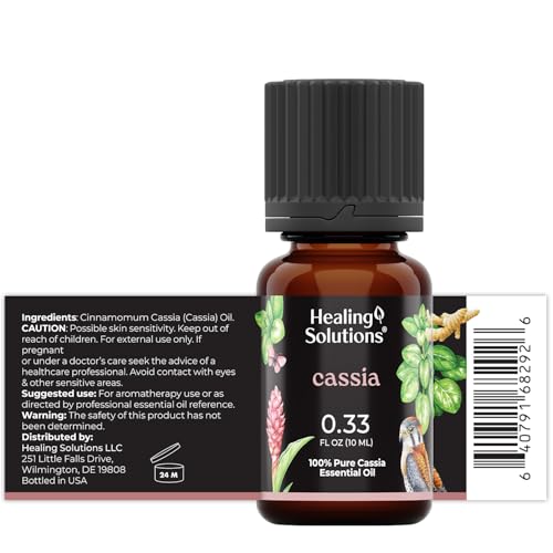 Aceite esencial de Cassia Healing Solutions 0.33 fl oz miniatura 2