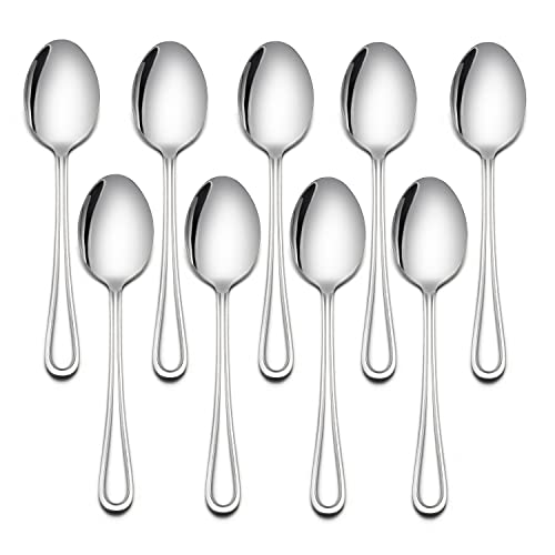 Lianyu 9-Piece Toddler Spoons, Kids Baby Spoons Self Feeding, Stainless Steel Children Silverware Set For 2-10 Year Old, Preschooler Cutlery Flatware Set For Home School, Dishwasher Safe #TOP11