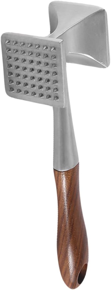Meat Tenderizer Mallet Tool for Even Cooking Heavy Duty Dual-sided Pounder with Surface for Chicken Beef and Pork Construction
