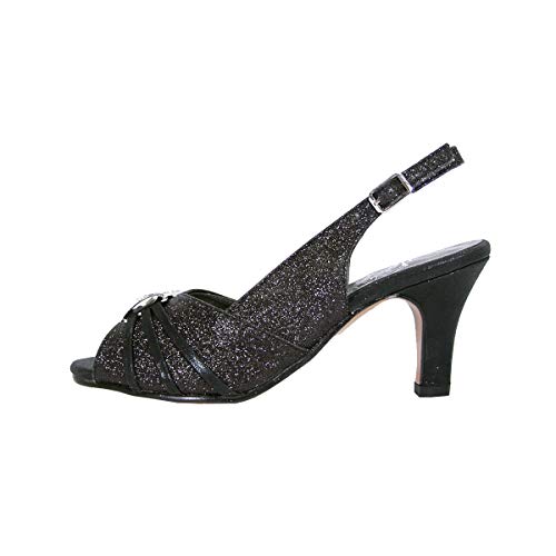 Floral Nadine Women's Wide Width Peep Toe Dress Slingback Shoes3