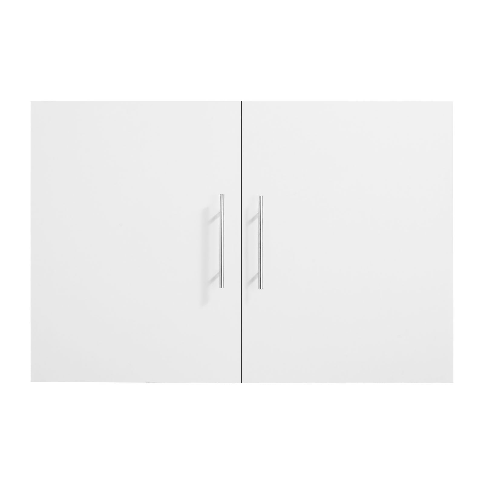 VEVOR Wandschrank für Waschküche, 2-stöckiger Wandhängeschrank mit Verstellbarer Ablage, Küchenschrank mit 2 Türen, für Küche Bad Wäscherei, 40,6 x 91,4 x 61 cm (T x B x H), Oberschrank Weiß