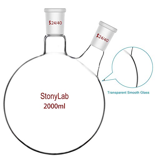 Stonylab Vetro 2-Collo Fondo Rotondo Pallone RBF