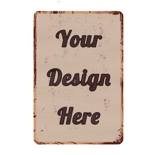 QCXA Signes en métal personnalisés Signes en étain Vintage personnalisés Imprimer Votre Propre Signe de Mur de Peinture de Fer pour la Maison Bar Salle de Classe café Homme Grotte Signes et plaques Cover