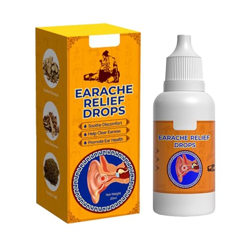 Mnozreo - Alivio de zumbidos en orejas, gotas de alivio de las orejas, aurículas naturales, gotas de cuidado para infecciones auditivas, 20 ml, 1 unidad