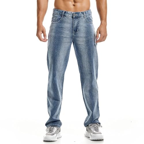 Men's Slim Fit Stretch Ripped Trouser Zipper Lightweight Classic Male Jean Comfortable Work Leg Denim Men Pant2