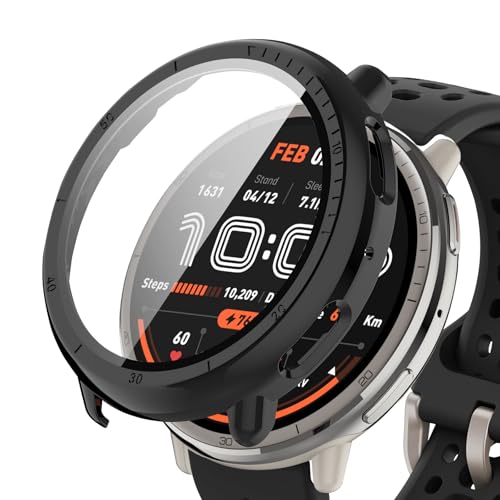 Image of For Amazfit Active 2 Case, Lightweight, PC + Tempered Glass, for Amazfit Active2 Protective Case, 9H Hardness, Easy Installation, All-in-One Piece Protection, Anti-Scratch, Shockproof, HD