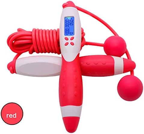 Jump Rope, Digital Smart Fitness Exercise Sport Skipping Ropes with Automatic Counter, Time Calories Burn Counter, Backlit Screen, Weight Setting Adjustable Cord length And Indoor Outdoor Cord