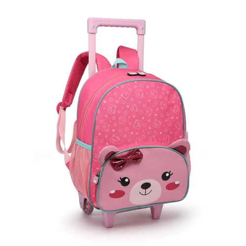 Mochila Infantil Creche Menina Rodinha Unicórnio Capivara (Creche, Urso)