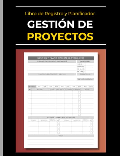 Libro de Registro y Planificador de Gestión de Proyectos | Planif...