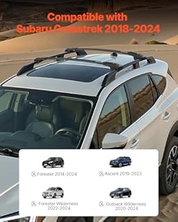 VEVOR Roof Rack Cross Bars, 200 LBS Load Capacity, Compatible with Subaru Crosstrek 2018-2024, Heavy Duty Aluminum Crossbar Racks, Roof Rail Rooftop Cargo Bar for Kayak, Bike, Luggage, Snowboard
